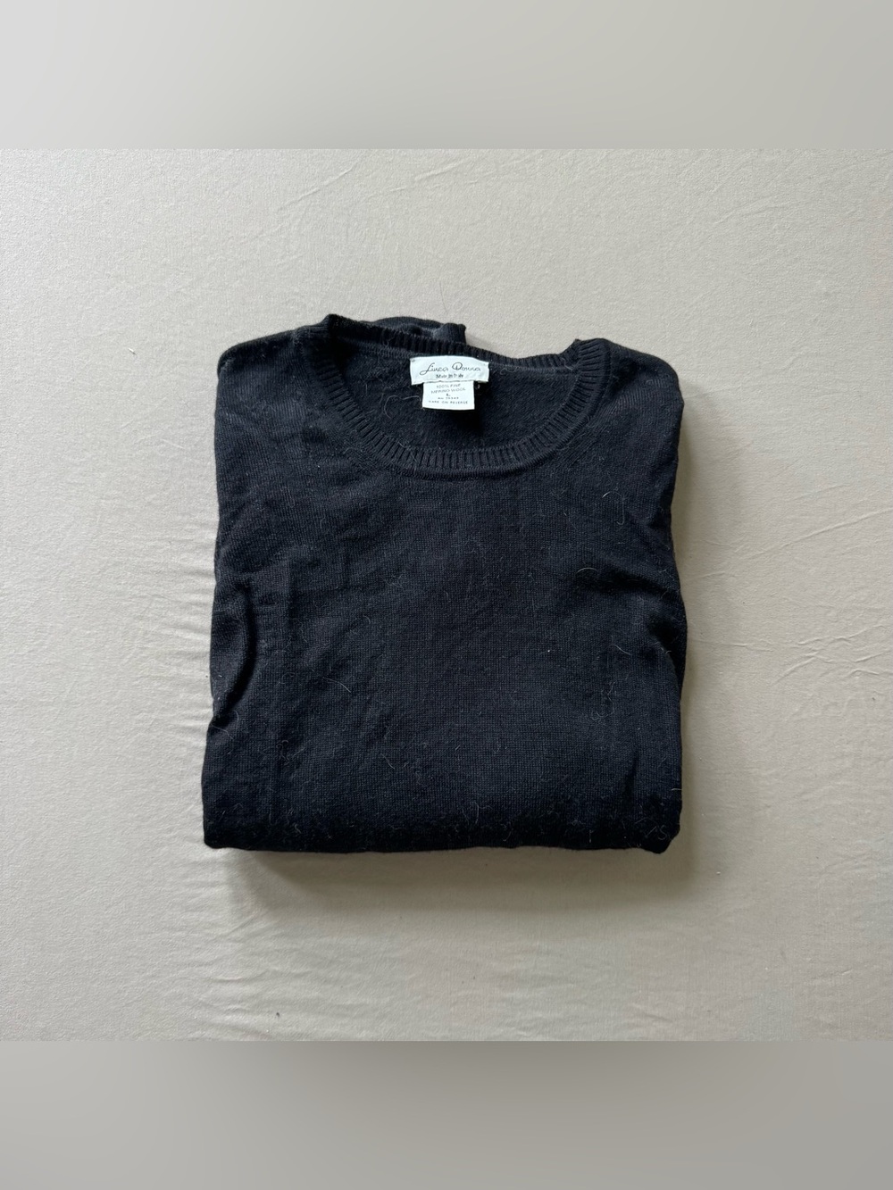 VINTAGE LINEA DONNA MERINO WOOL CREW-NECK SWEATER